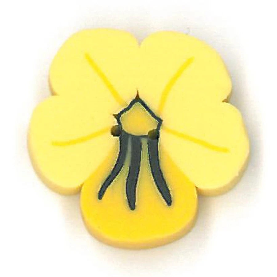 JABC ~ Small Yellow Pansy Button