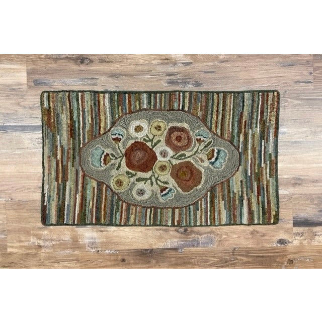 Hobby Thread Rug Payton's Primitives Rug Hooking Pattern ~ Vintage Blossoms – Hobby ...