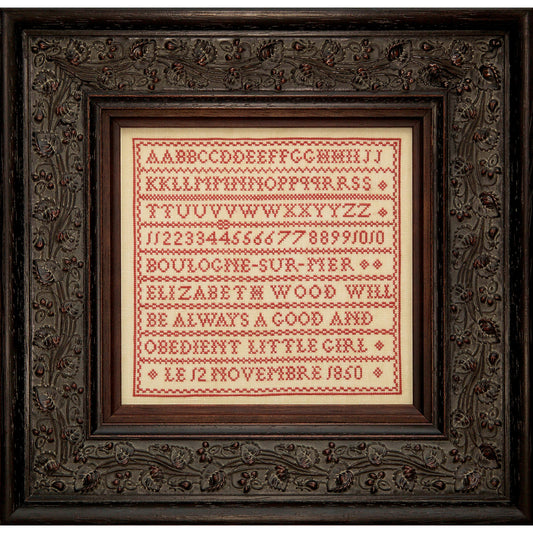 Hands Across The Sea ~ Elizabeth Wood 1850 Sampler Pattern Booklet