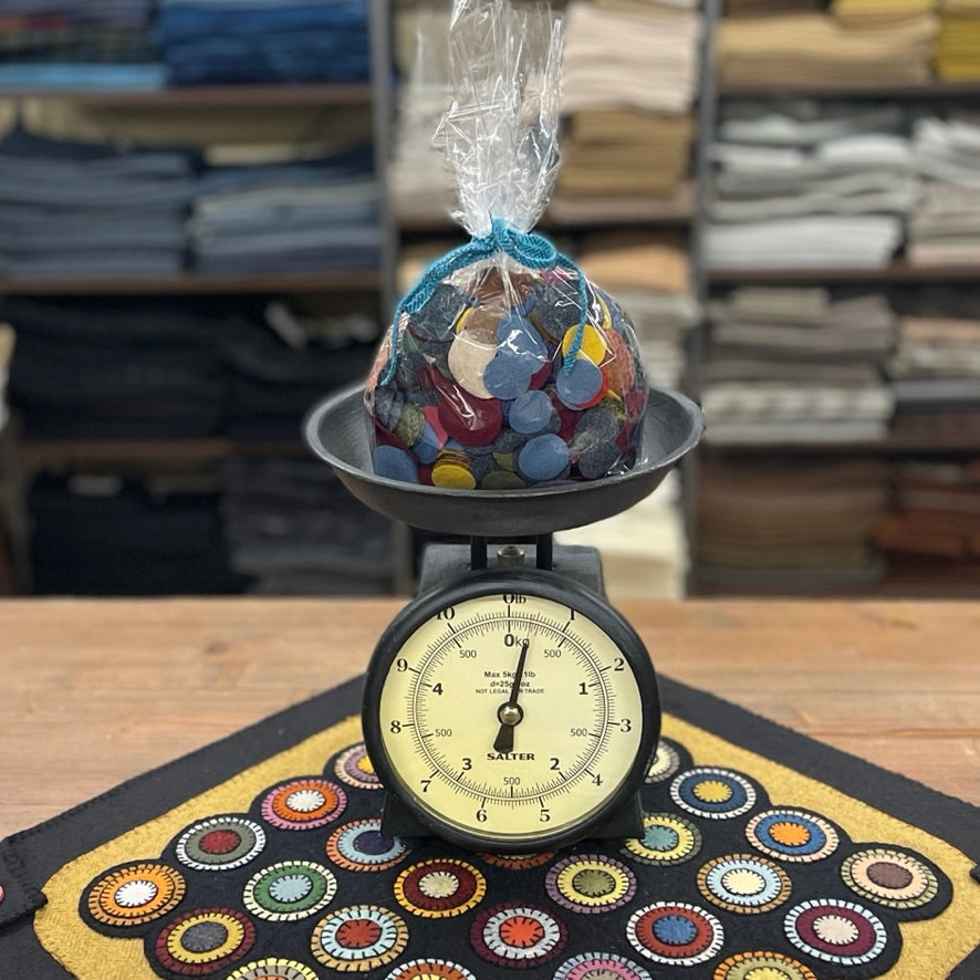 PreCut Wool Pennies 150 Sets of 2", 1.5", 1" Hobby House Needleworks