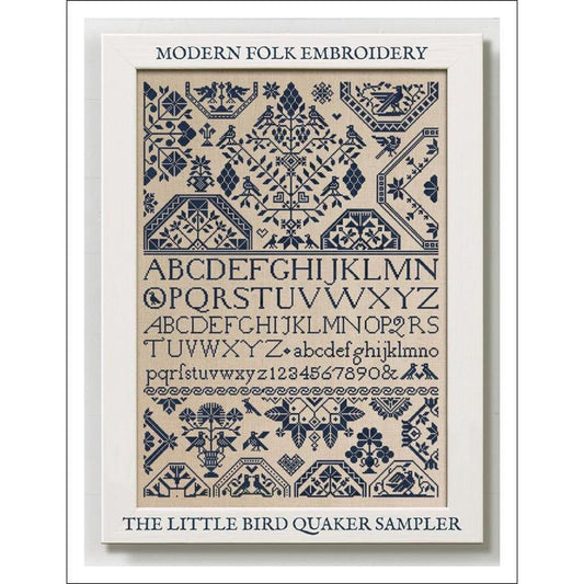 Modern Folk Embroidery ~ The Little Bird Quaker Sampler Pattern