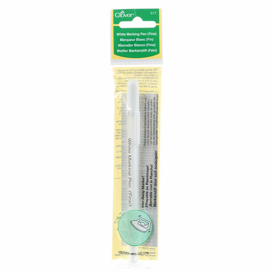 Clover ~ Water Soluble or Iron Off Marking Pen White