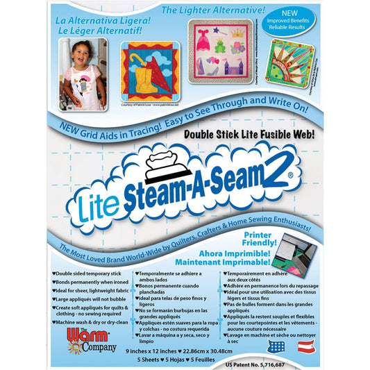 Lite Steam-A-Seam 2 ~ Double Stick Lite Fusible Web
