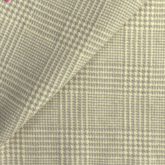 Dorr Mill ~ #5419  Ash Gray Glen Plaid NE Collection Wool Fabric