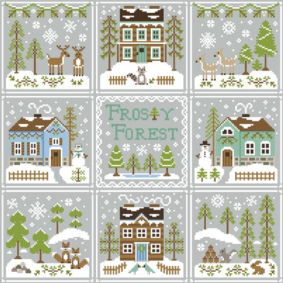 Country Cottage Needleworks - Frosty Forest - Snowman's Cottage Pattern - 3