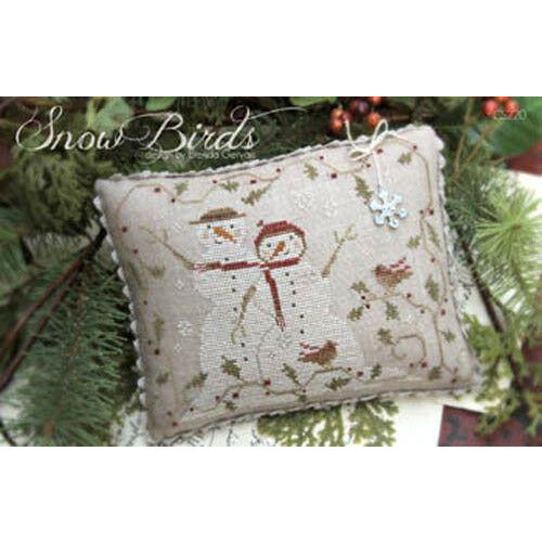 With Thy Needle & Thread ~ Snow Birds Snowman Pattern