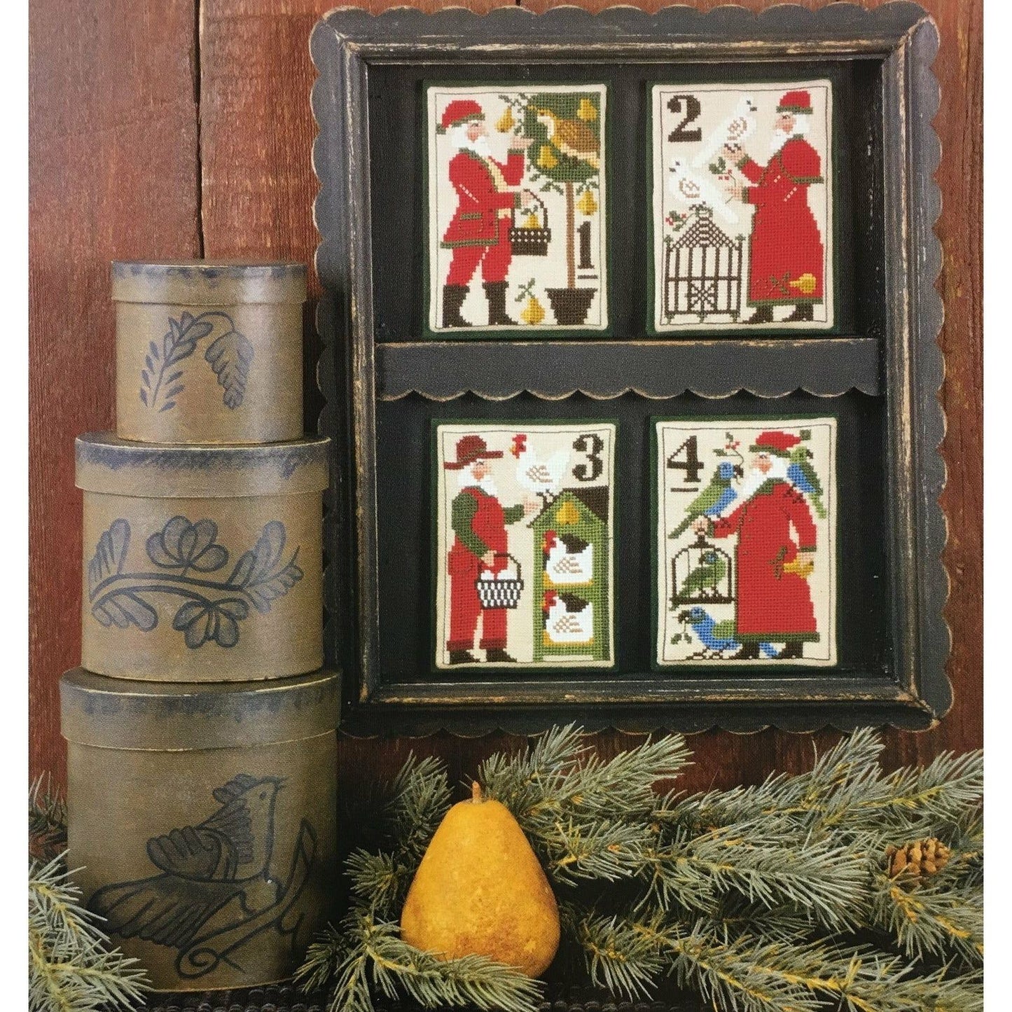 Prairie Schooler ~ Santa's 12 Days Christmas 1-4 Pattern
