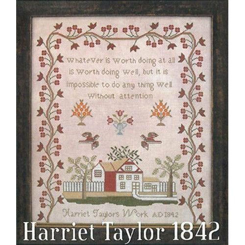 The Scarlett House ~ Harriet Taylor 1842 Reproduction Sampler Pattern