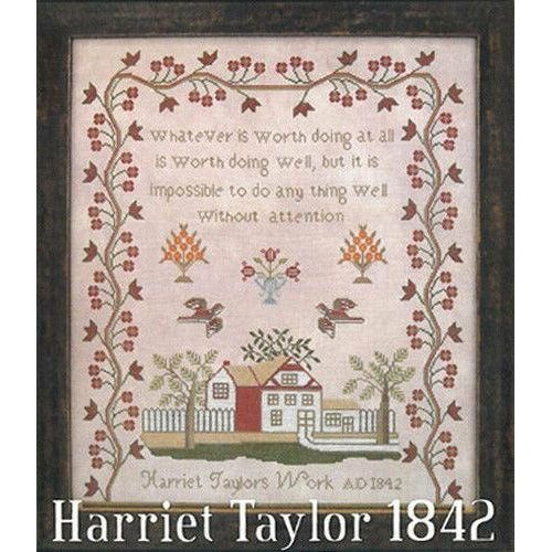 The Scarlett House | Harriet Taylor 1842 Reproduction Sampler Pattern