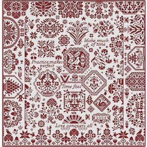 Scarlet Ribands Quaker Sampler Pattern