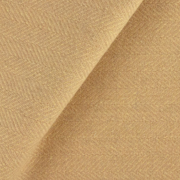 Dorr Mill ~ #622 Soft Gold & Camel Herringbone Wool Fabric