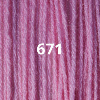Crewel Weight Yarn ~ Bubble Gum Pink 671