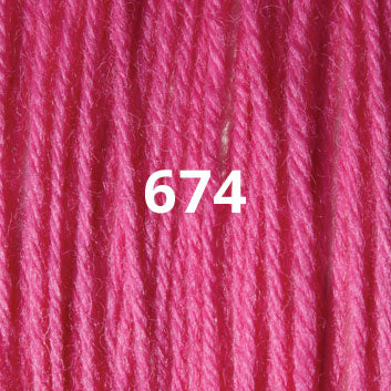 Crewel Weight Yarn ~ Bubble Gum Pink 674