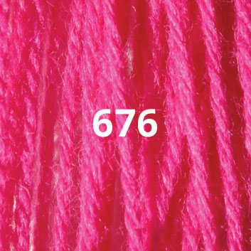 Crewel Weight Yarn ~ Bubble Gum Pink 676
