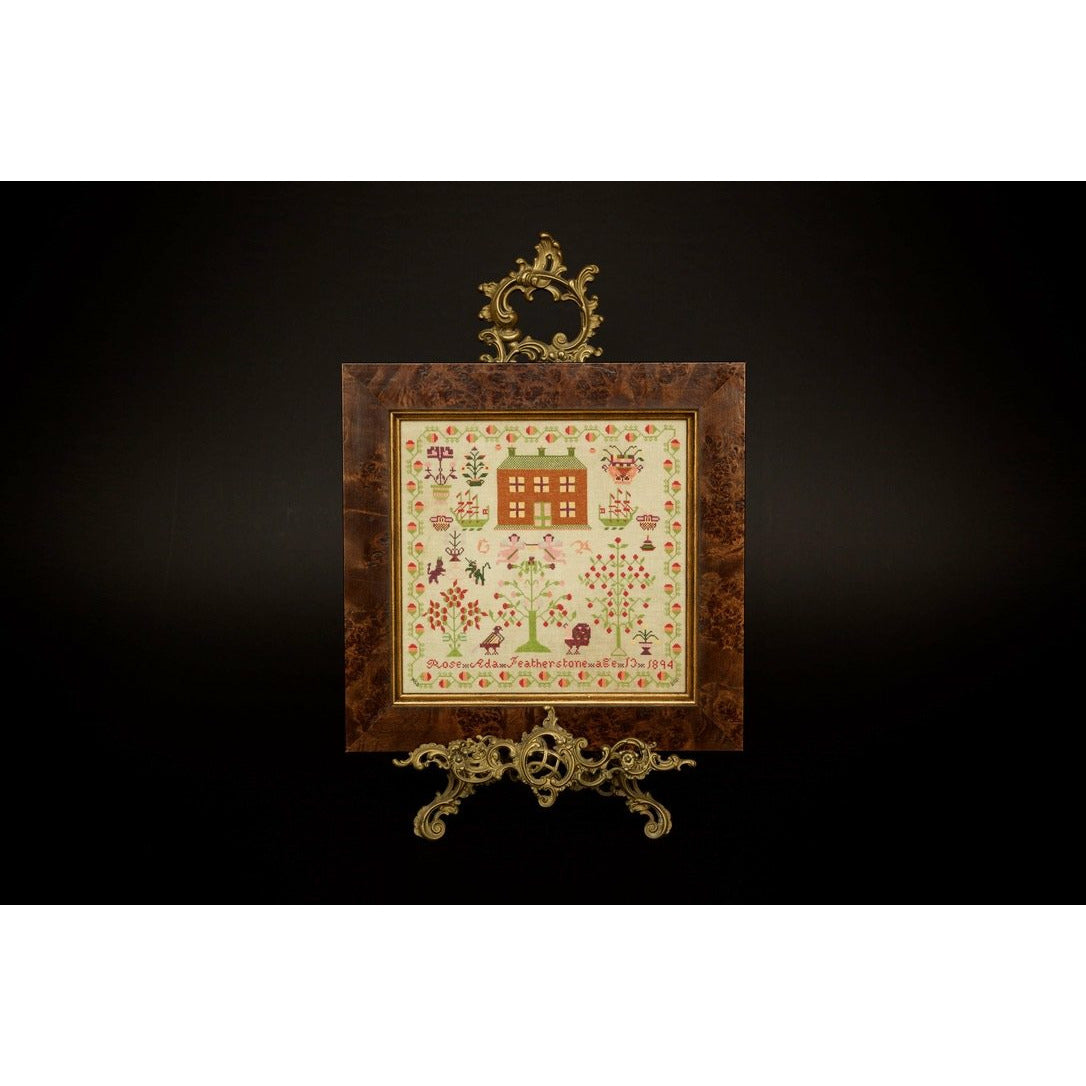 Hands Across The Sea ~ Rose Ada Featherstone 1894 Reproduction Sampler ~ Hobby House Needleworks Exclusive