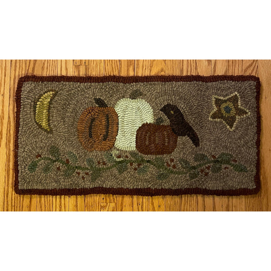 Payton's Primitives Rug Hooking Pattern ~ Bittersweet Pumpkins