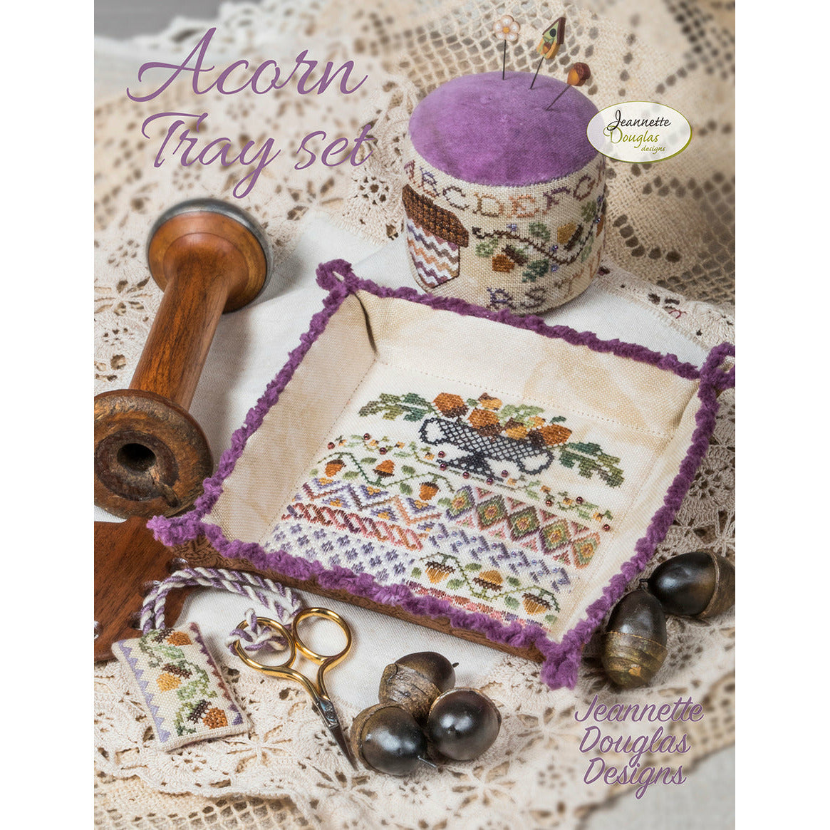 Jeannette Douglas Designs ~ Acorn Tray Set Pattern
