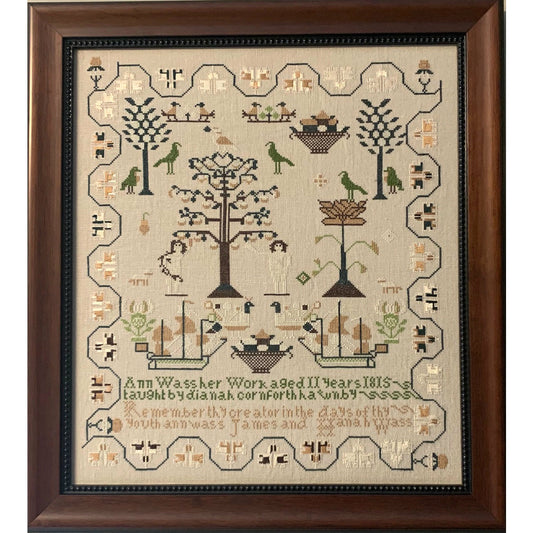 Olde Willow Stitchery ~ Ann Wass 1815 Reproduction Sampler Pattern