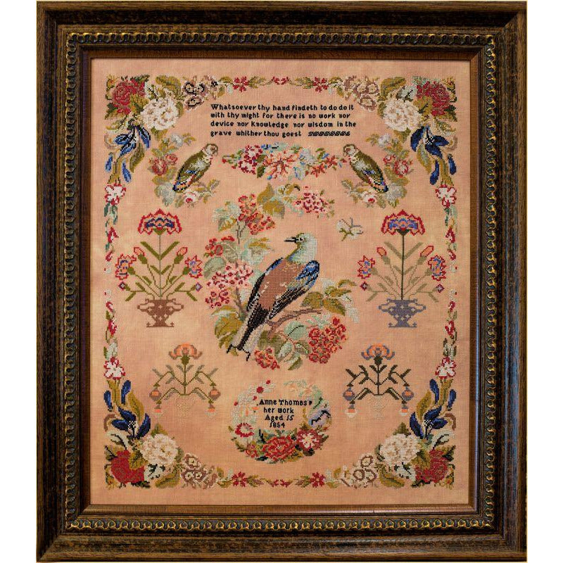 Hands Across The Sea ~ Anne Thomas 1854 Reproduction Sampler Pattern