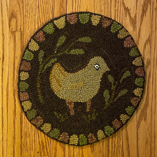 Payton's Primitives ~ Chair Pad Rug Hooking Pattern - Chick