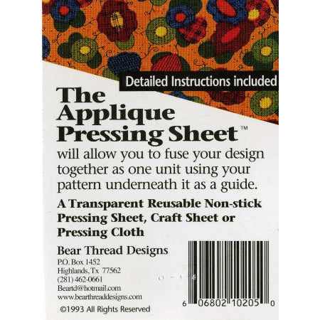 Bear Thread Designs - Applique Pressing Sheet - 13in x 17in - BTD206