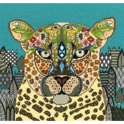 Bothy Threads ~ Jewelled Leopard Cross Stitch Kit
