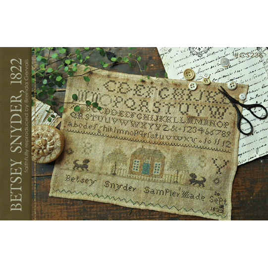 With Thy Needle & Thread ~ Betsey Snyder, 1822 Sampler Pattern