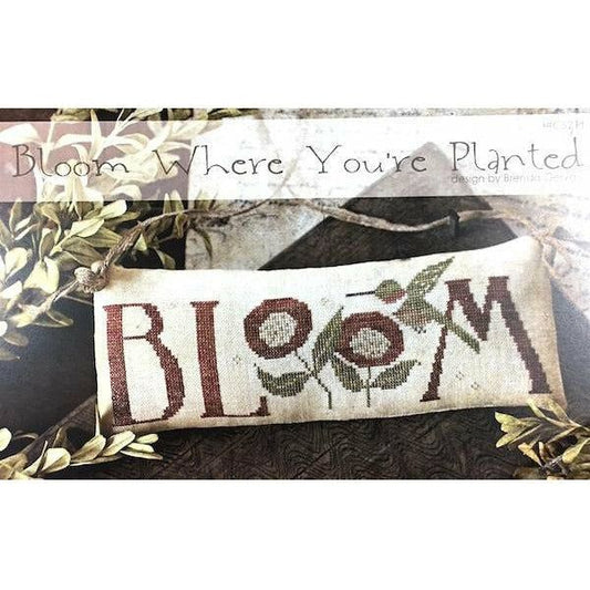 With Thy Needle & Thread ~ Bloom Where You're Planted Cross Stitch Pattern