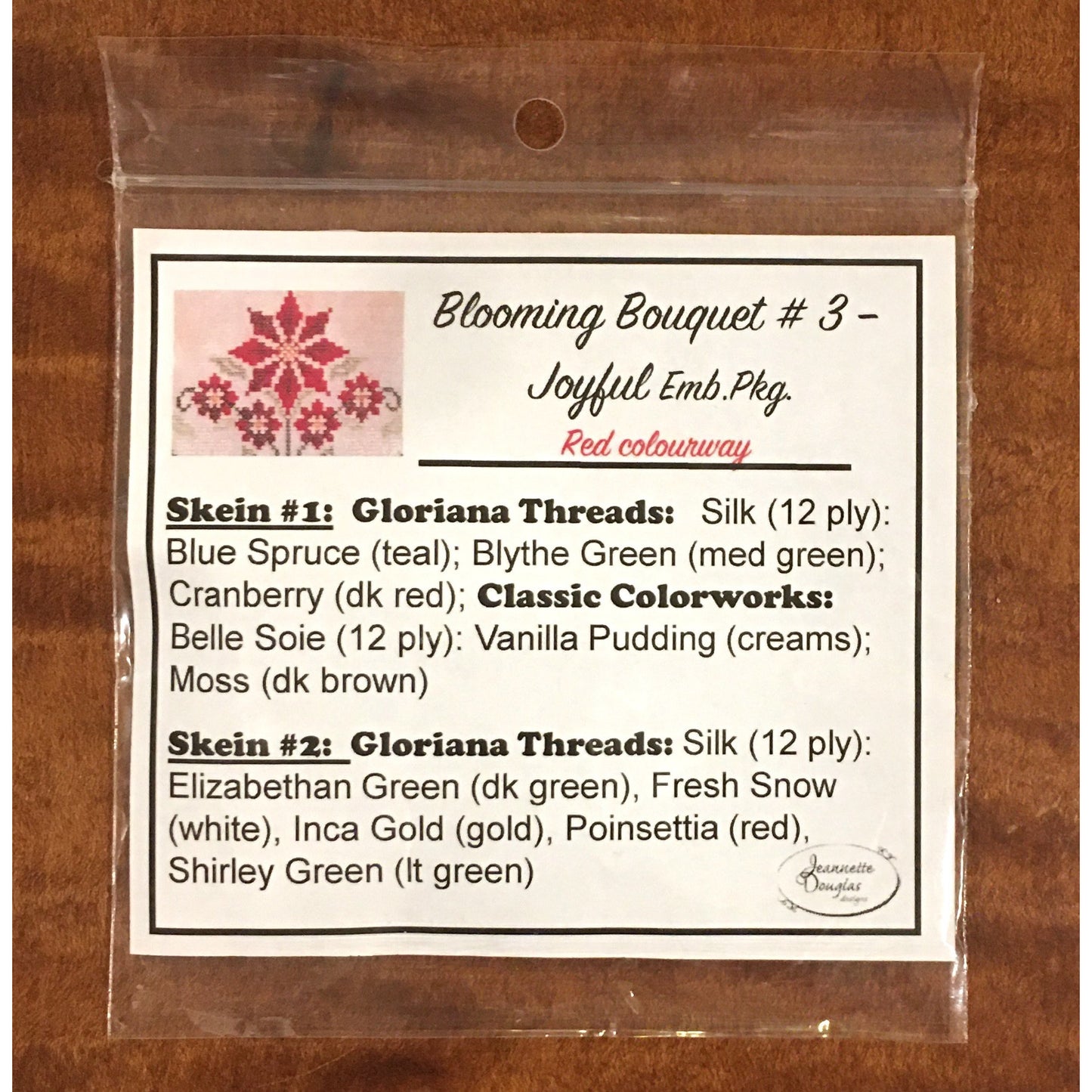 Jeannette Douglas Designs | Blooming Bouquets - #3 - Joyful Thread Package