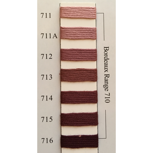 Colors 711 - 716 Bordeaux Range