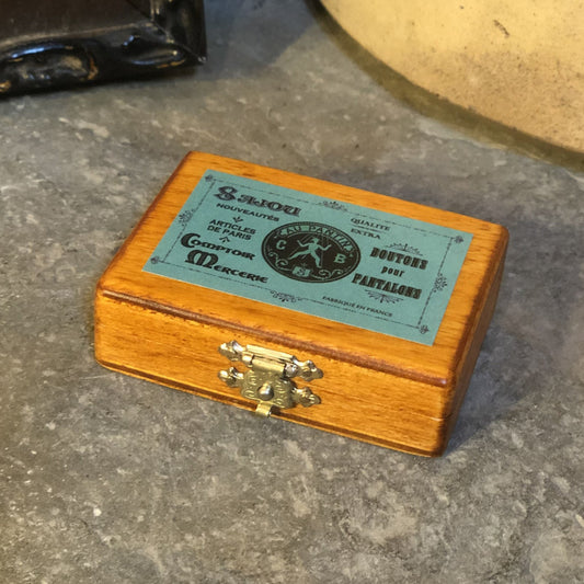 Sajou Miniature Wooden Box ~ Green