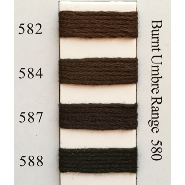Colors 582 - 588 Burnt Umbre Range