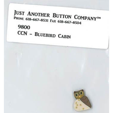 Country Cottage Needleworks - Frosty Forest - Bluebird Cabin Button