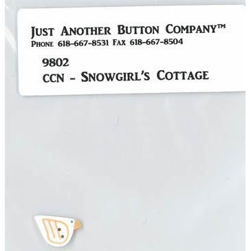 Country Cottage Needleworks - Frosty Forest - Snowgirl's Cottage Button