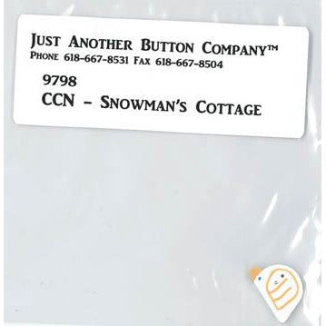 Country Cottage Needleworks - Frosty Forest - Snowman's Cottage Button