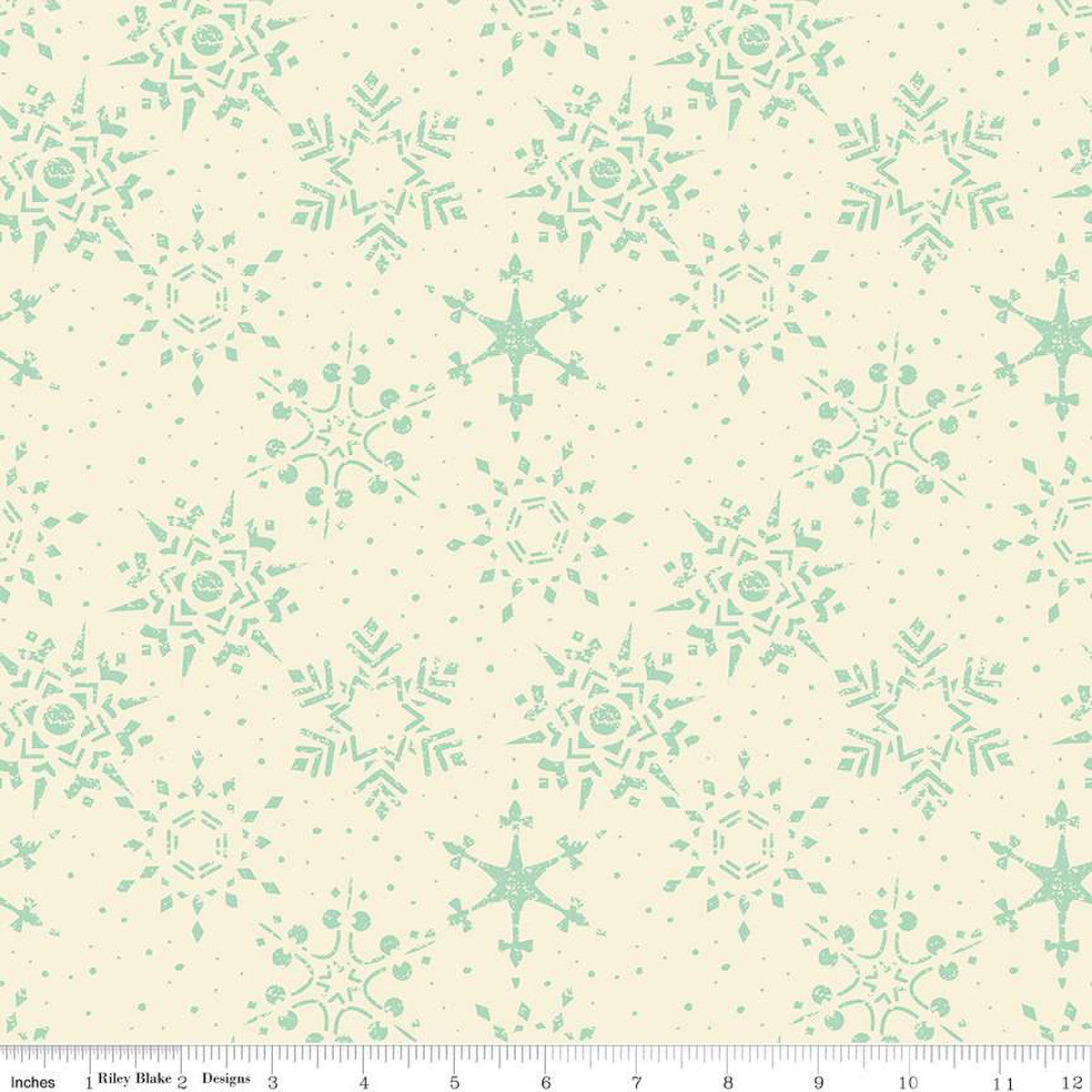 Sandy Gervais ~ Adel in Winter Snowflakes Mint ~ C12267