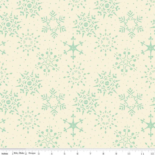 Sandy Gervais ~ Adel in Winter Snowflakes Mint ~ C12267