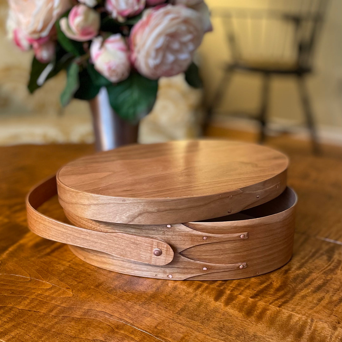 Keller Krafted | #5 Shaker Swing Handle Button Box - Cherry