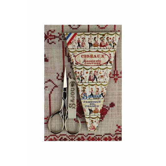 Sajou Courcy 3.75" Embroidery Scissors ~ Chrome