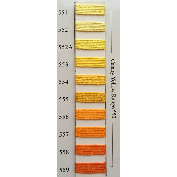Colors 551 - 559 Canary Yellow Range – Hobby House Needleworks