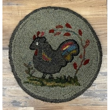 Payton's Primitives Rug Hooking Pattern ~ Rooster Chair Pad