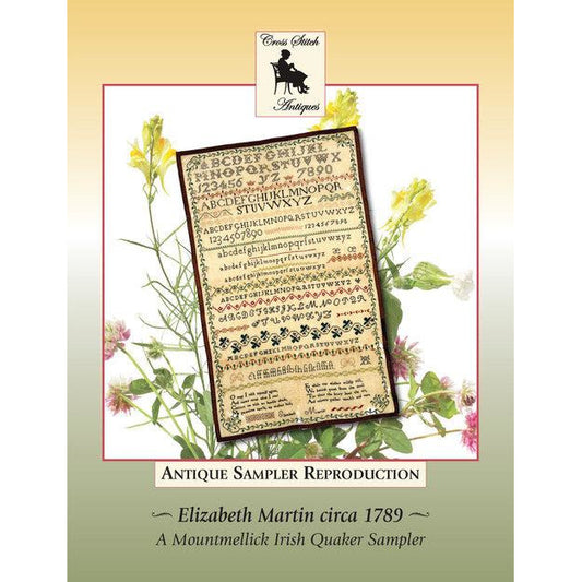 Cross Stitch Antiques ~ Antique Sampler of the Month #8 ~ Elizabeth Martin 1789 Pattern