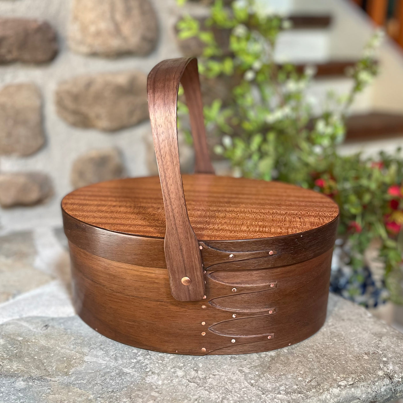 Keller Krafted | #6 Shaker Swing Handle Sewing Box - Walnut