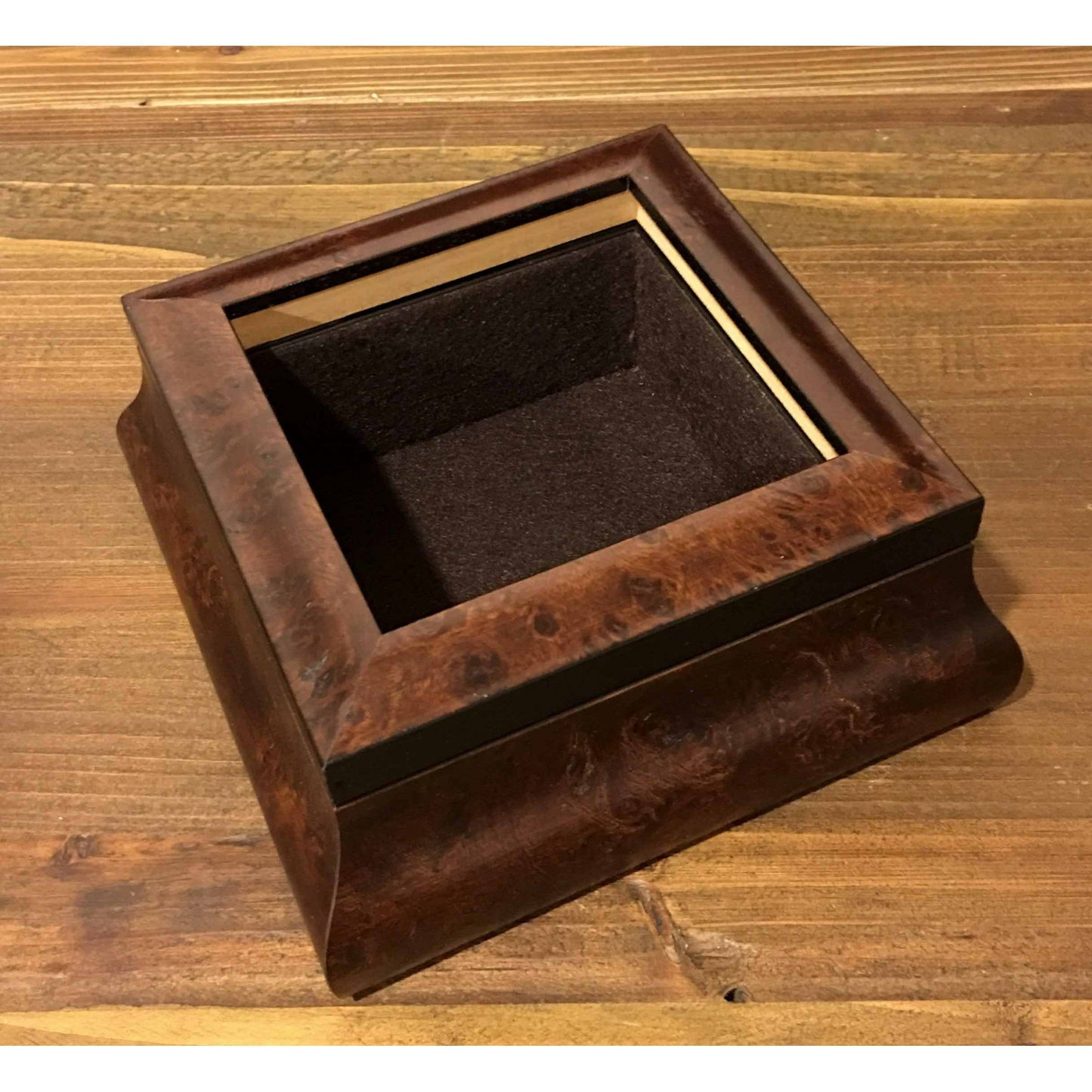 Olde Colonial Designs ~ Needlework Treasure Box 4 x 4 ~ Dark Burl