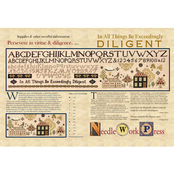 NeedleWorkPress ~ In All Things Be Exceedingly Diligent Sampler Pattern