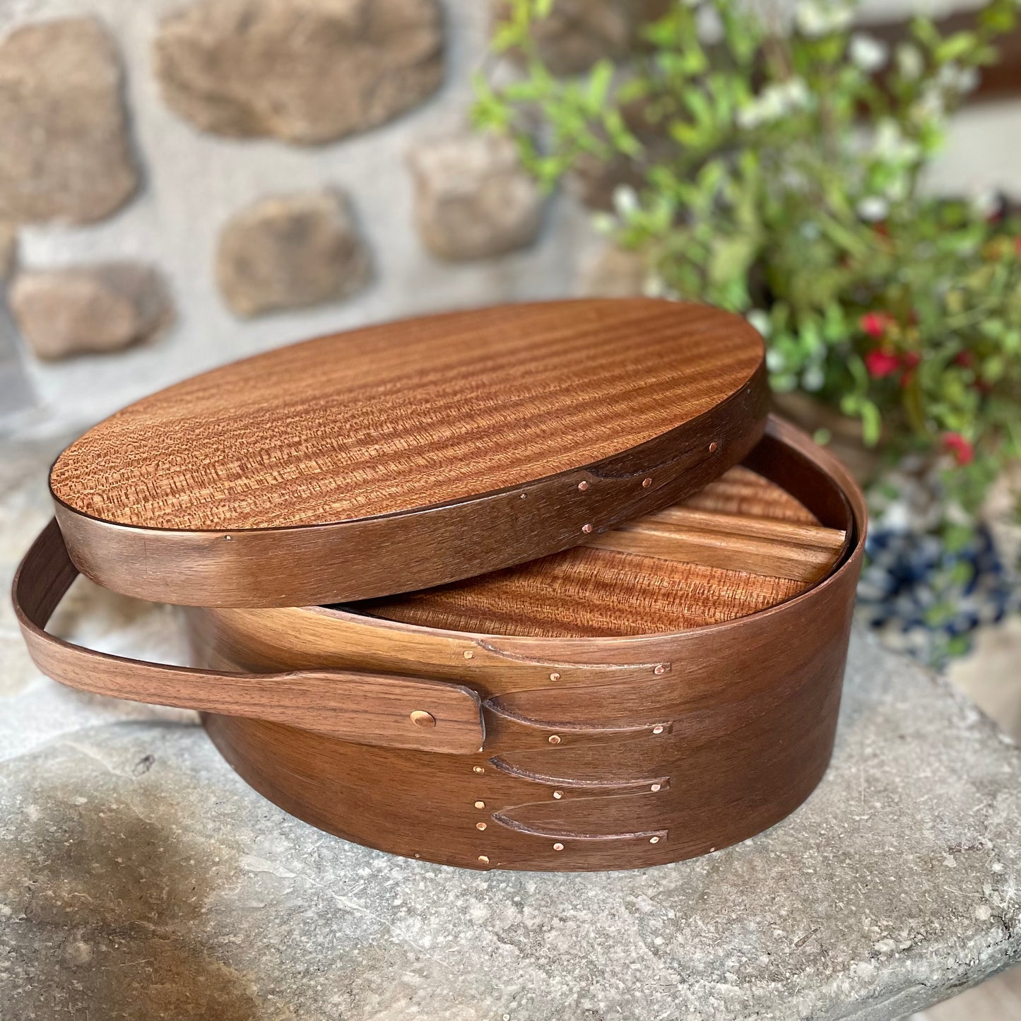 Keller Krafted #6 Shaker Swing Handle Sewing Box ~ Walnut