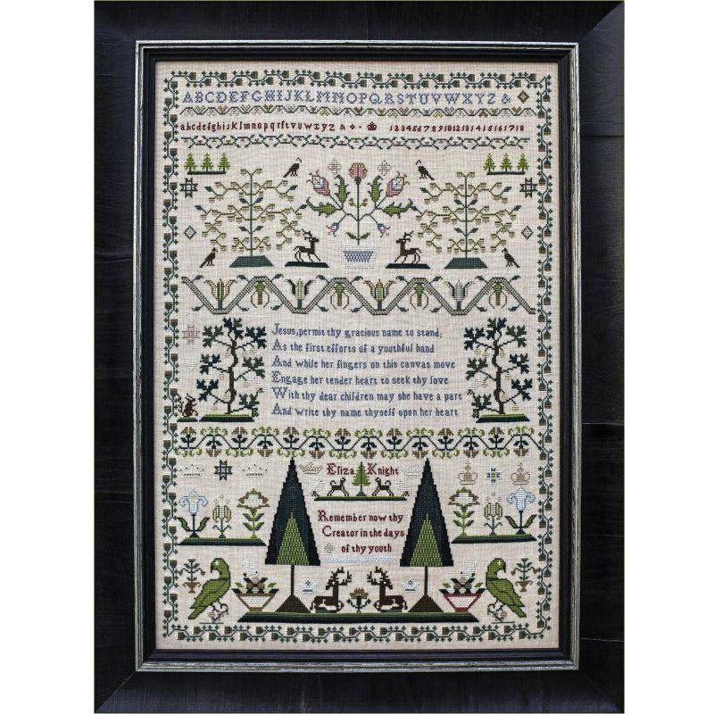 Hands Across The Sea ~ Eliza Knight 1820 Reproduction Sampler Pattern