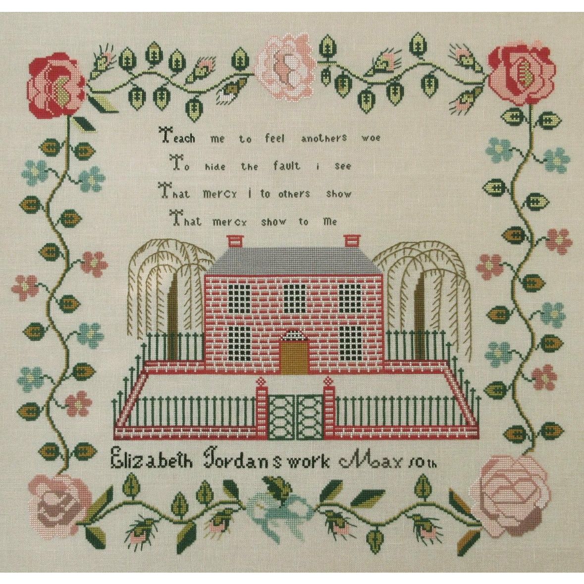 Queenstown Sampler Designs ~ Elizabeth Jordan 1841 Sampler Pattern