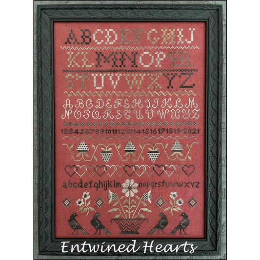 The Scarlett House ~ Entwined Hearts Sampler Pattern