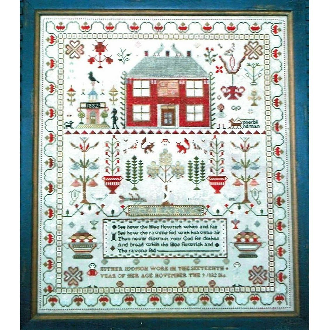 Chessie & Me ~ Esther Iddison 1832 Reproduction Sampler Pattern